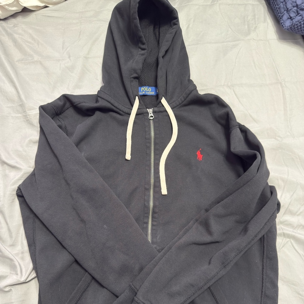 Polo by Ralph Lauren Men's Dark Gray Zip-Up Sweater